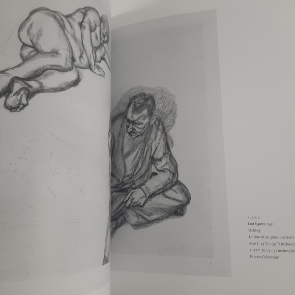 Grandson/Sigmund Freud LUCIAN FREUD ETCHINGS Portraits Coffee Table Book Sketch - Picture 8 of 10